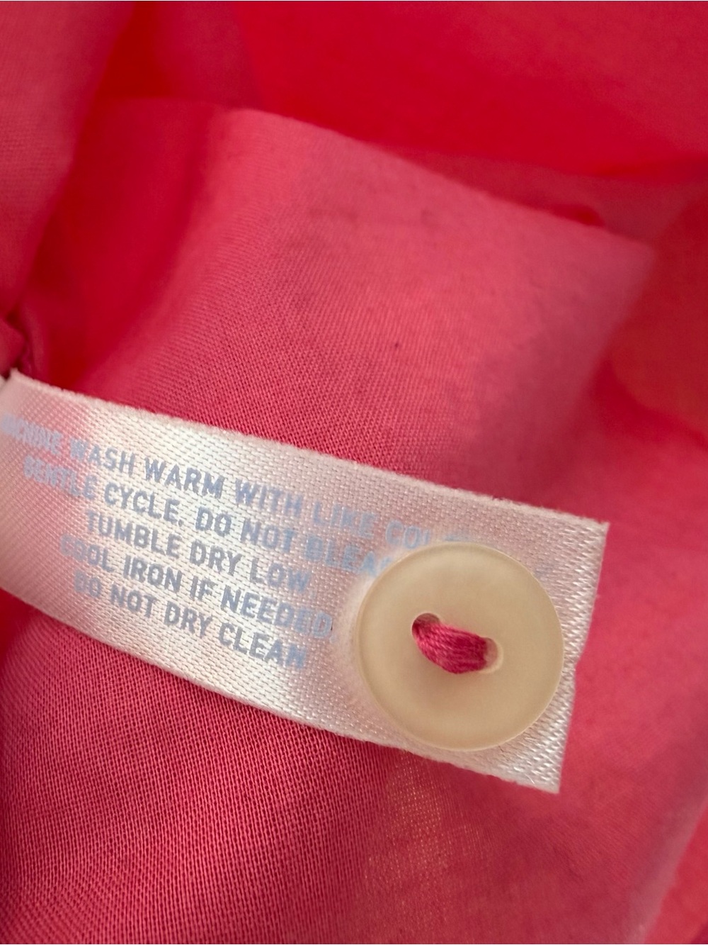 Southern Tide Coral Pink Ruffle-Neck Button Popover - Picture 4 of 6